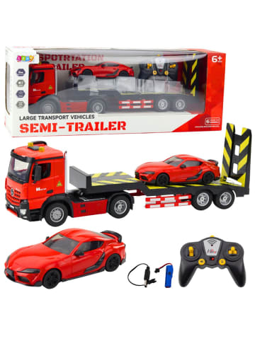 Wisam Ferngesteuertes RC Auto Transporter Set Sportwagen Rot 1:16