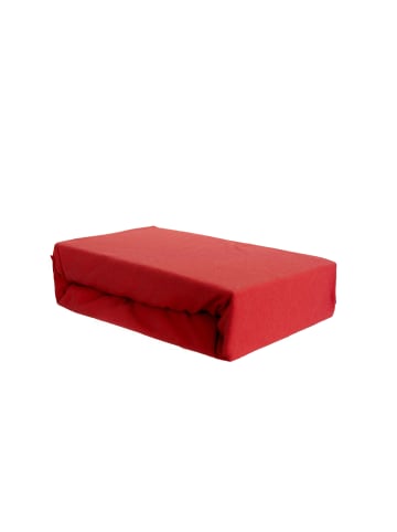 COFI 1453 Spannbettlaken 100% Baumwolle 160x200 cm in Rot