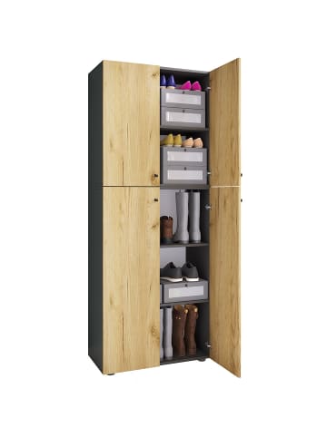 ebuy24 Schuhschrank LonaXXL5DT anthrazit Anthrazit 70 x 39 cm