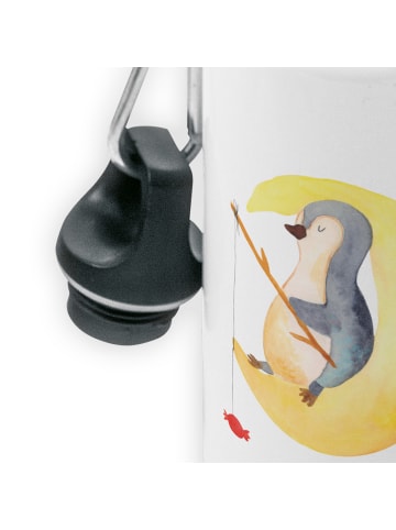 Mr. & Mrs. Panda Trinkflasche Pinguin Mond ohne Spruch in Weiß