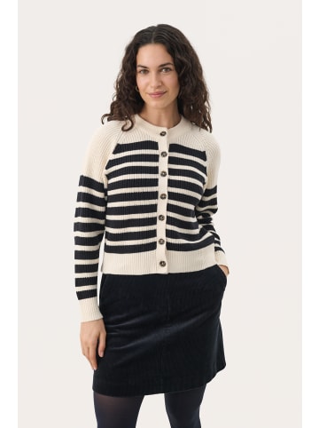 PART TWO Strickjacke PaitePW Gerade Passform in Navy Stripe
