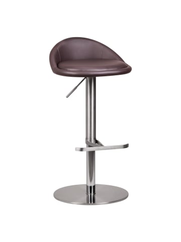 FineBuy Barstuhl in Braun / Kunstleder / 43x43x43