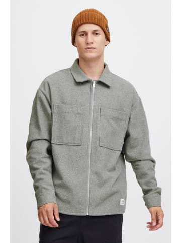 !SOLID Kurzjacke SDKlostermann 21301084-ME modische einfarbige Hemdjacke mit Logo-Patch in Grau