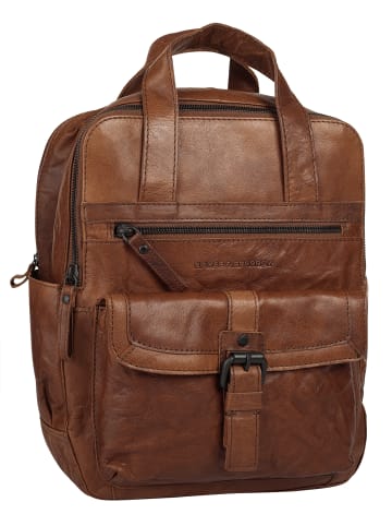 SPIKES & SPARROW Rucksack echt Leder in cognac