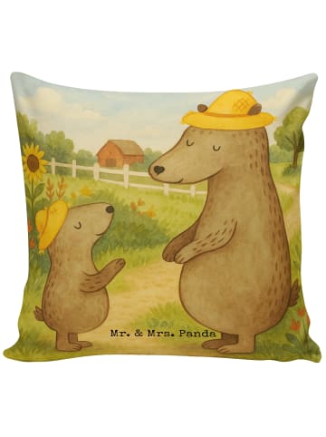 Mr. & Mrs. Panda Kuschelkissen Bären mit Hut Design ohne Spruch in Weiß