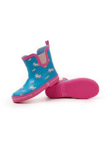 SCHIETWETTER Gummistiefel Zauberpferd in Pink Pferde Druck