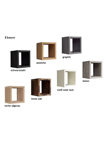 58 aufm Kessel WÜRFELREGAL Elenore 40x40x41 Bücherregal Regal asteiche