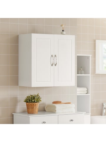 SoBuy Wandschrank in Mattweiß - (W) 30 x (H) 60 x (L) 60 cm