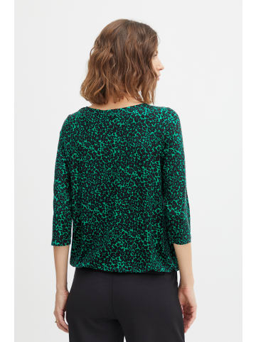 Fransa FREMFLORAL 1 T-SHIRT Regular fit in Holly Green Graphic AOP