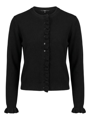 Zero Strick-Cardigan mit Rüschen in Black Beauty
