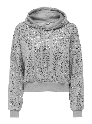 ONLY Kapuzenpullover in Light Grey Melange