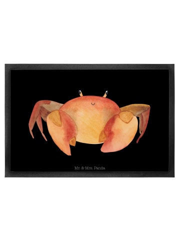 Mr. & Mrs. Panda Bodenvorleger Sternzeichen Krebs ohne Spruch in Schwarz