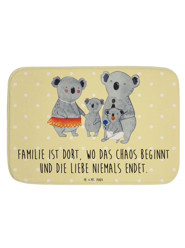 Mr. & Mrs. Panda Badvorleger Koala Familie mit Spruch in Gelb Pastell