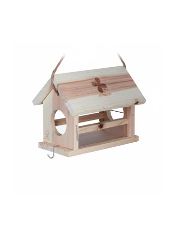 relaxdays Vogelfutterhaus in Natur - (B)31 x (H)24 x (T)20 cm
