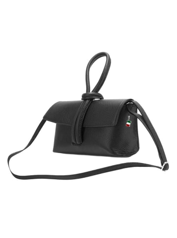 Florence Florence Abendtasche, Umhängetasche Leder schwarz ca. 23cm