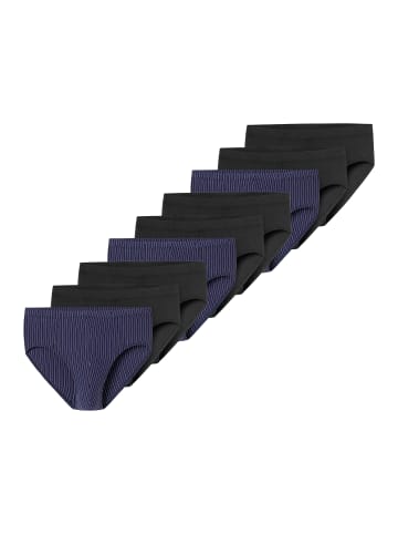 Schiesser Mini Slip / Unterhose 95/5 Essentials - Organic Cotton in Schwarz / blau