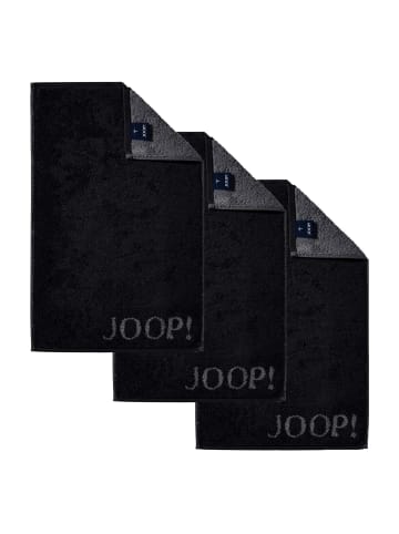 JOOP! Gästetuch 3er Pack in Schwarz