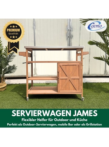 Coemo Servierwagen James Kücheninsel/-wagen in Braun