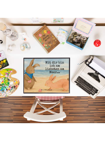 Mr. & Mrs. Panda schreibtischunterlage Hasen Muschel Design mit ... in Weiß