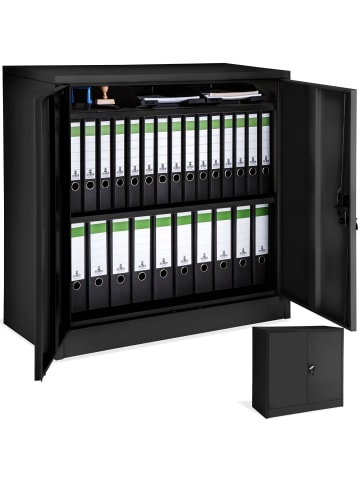 tectake Büroschrank mit 3 Böden, abschließbar, 90x40x90 cm