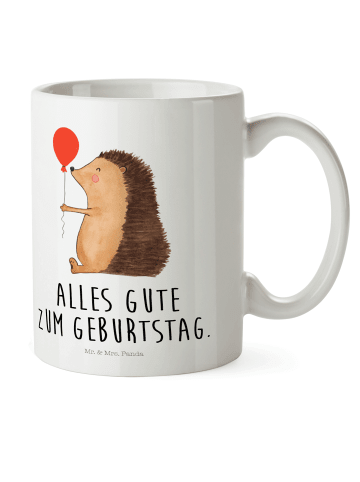 Mr. & Mrs. Panda Kindertasse Igel Luftballon mit Spruch in Weiß