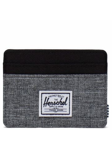 Herschel Charlie - Kreditkartenetui 4cc 10 cm RFID in raven crosshatch