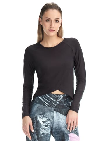 Winshape Functional Light and Soft Cropped Long Sleeve Top AET131LS in schwarz