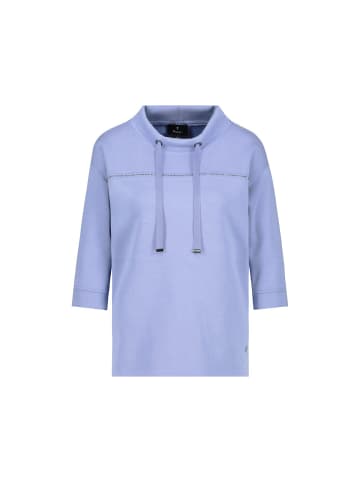 monari Rundkragen Langarmshirt für Damen in blau