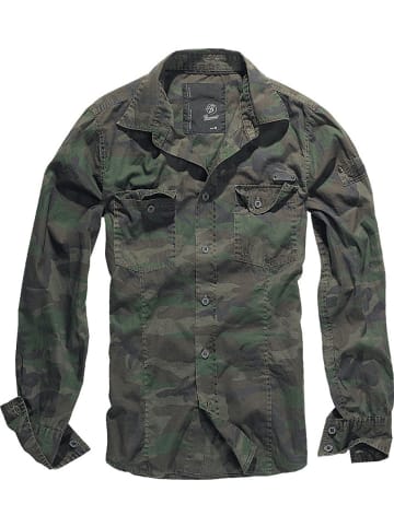 Brandit Hemd "Slim Fit Shirt Long Sleeve" in Camouflage