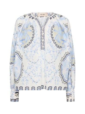 Mos Mosh Bluse MMWylde Orchid in ecru indigo - 0001