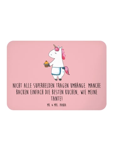 Mr. & Mrs. Panda Magnet Super Tante mit Spruch in Rot Pastell