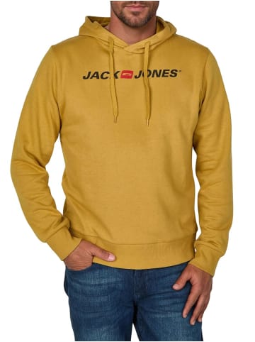Jack & Jones Pullover JJMORTY OLD LOGO SWEAT HOOD SMU in Gold