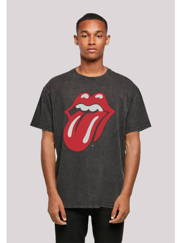 F4NT4STIC Oversize T-Shirt The Rolling Stones Zunge in schwarz