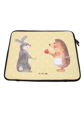 Mr. & Mrs. Panda Laptop Bag Hase Igel ohne Spruch in Gelb Pastell