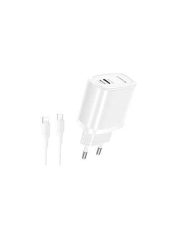 COFI 1453 Dual-Port USB-C + 8-Pin Schnellladegerät für Zuhause in Schwarz