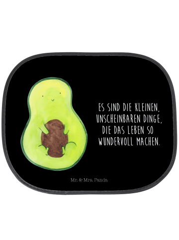 Mr. & Mrs. Panda Sonnenschutz Auto Avocado Kern mit Spruch in Schwarz