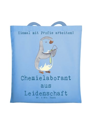 Mr. & Mrs. Panda Stofftragetasche Chemielaborant Leidenschaft mi... in Sky Blue