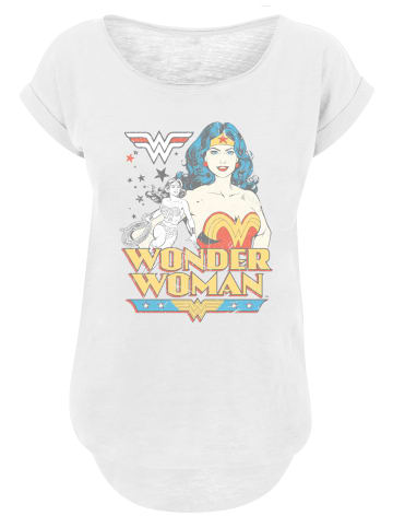 F4NT4STIC Long Cut T-Shirt DC Comics Superhelden Wonder Woman Posing in weiß