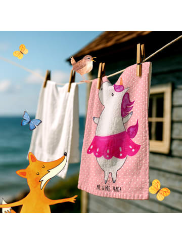 Mr. & Mrs. Panda Handtuch Einhorn Ballerina ohne Spruch in Rot Pastell