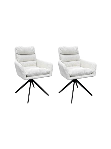 byLiving 2er-Set: Esszimmerstuhl Pura in off-white