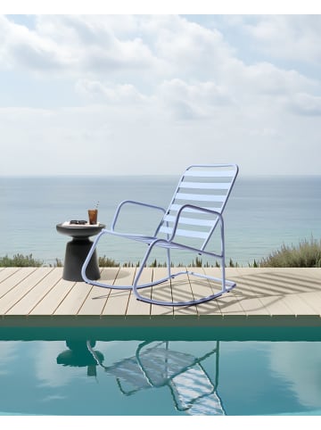 Beliani Schaukelstuhl TURI in Blau - (W) 66 x (H) 92 x (L) 96 cm