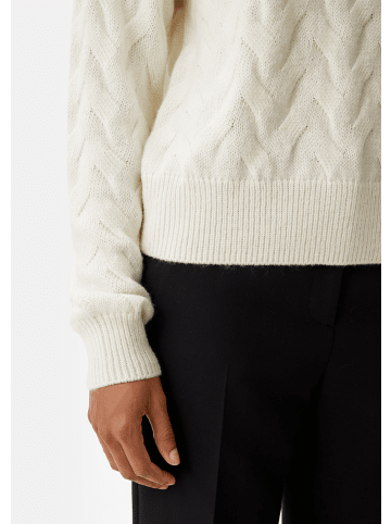 comma Strickpullover langarm in Weiß