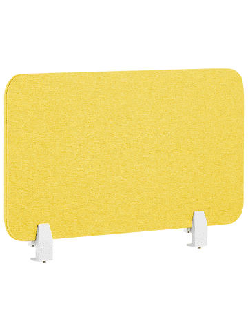 Beliani Schreibtischtrennwand WALLY in Gelb - (W) 72 x (H) 40 x (L) 2 cm