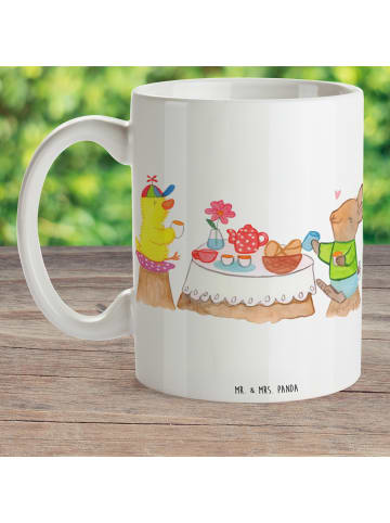 Mr. & Mrs. Panda Plastikbecher Ostern Frühstück ohne Spruch in Weiß