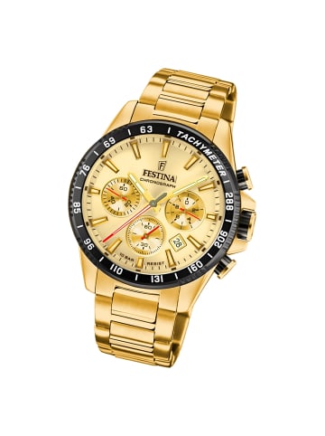 Festina Analog-Armbanduhr Festina Timeless Chronograph gold groß (ca. 45mm)