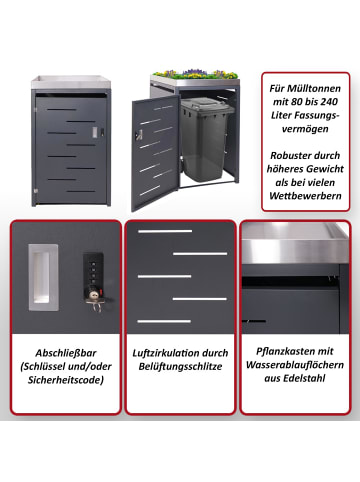 MCW 1er-Mülltonnenverkleidung H40, Standard