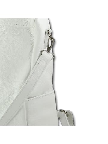Toscanto Leder Cityrucksack Toscanto Rucksack weiß ca. 30cm