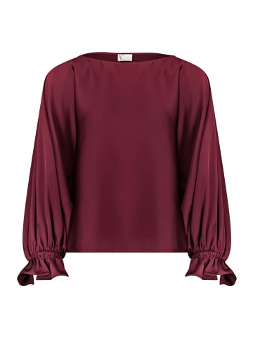 Vera Mont Satin-Bluse mit Fledermausärmeln in Deep Dahlia