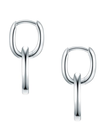 Lulu & Jane Diamant-Creolen Sterling Silber Diamant in silber