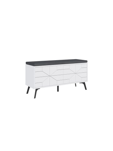 CALICOSY TV-Möbel BENCH in Weiß - (W)107  x (H)55  x (L)35 cm